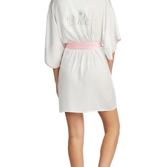 🆕️ BLUE by BETSEY JOHNSON  “BRIDE” Satin Robe - Picture 3 of 8